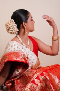 Rani Ivory Banarasi Silk Saree