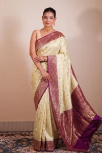 Katan Zardogi Hand Work Saree